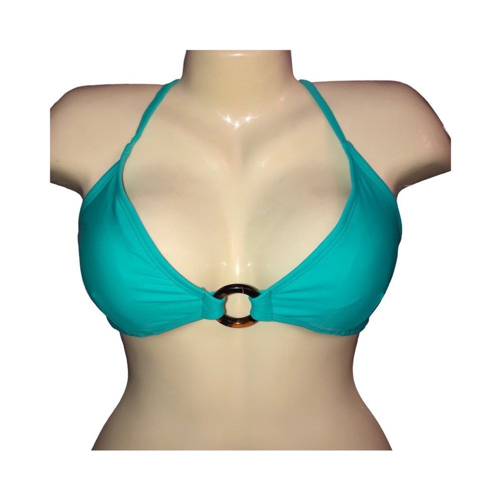 Turquoise Halter Bikini Top